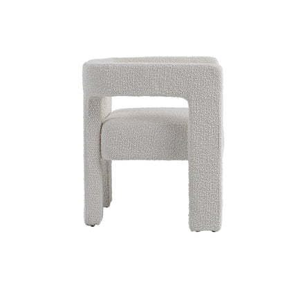 Drea - Modern White Fabric Dining Chair - image 5
