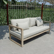 Calm - Outdoor Grey + Acacia Sofa Set - image 2