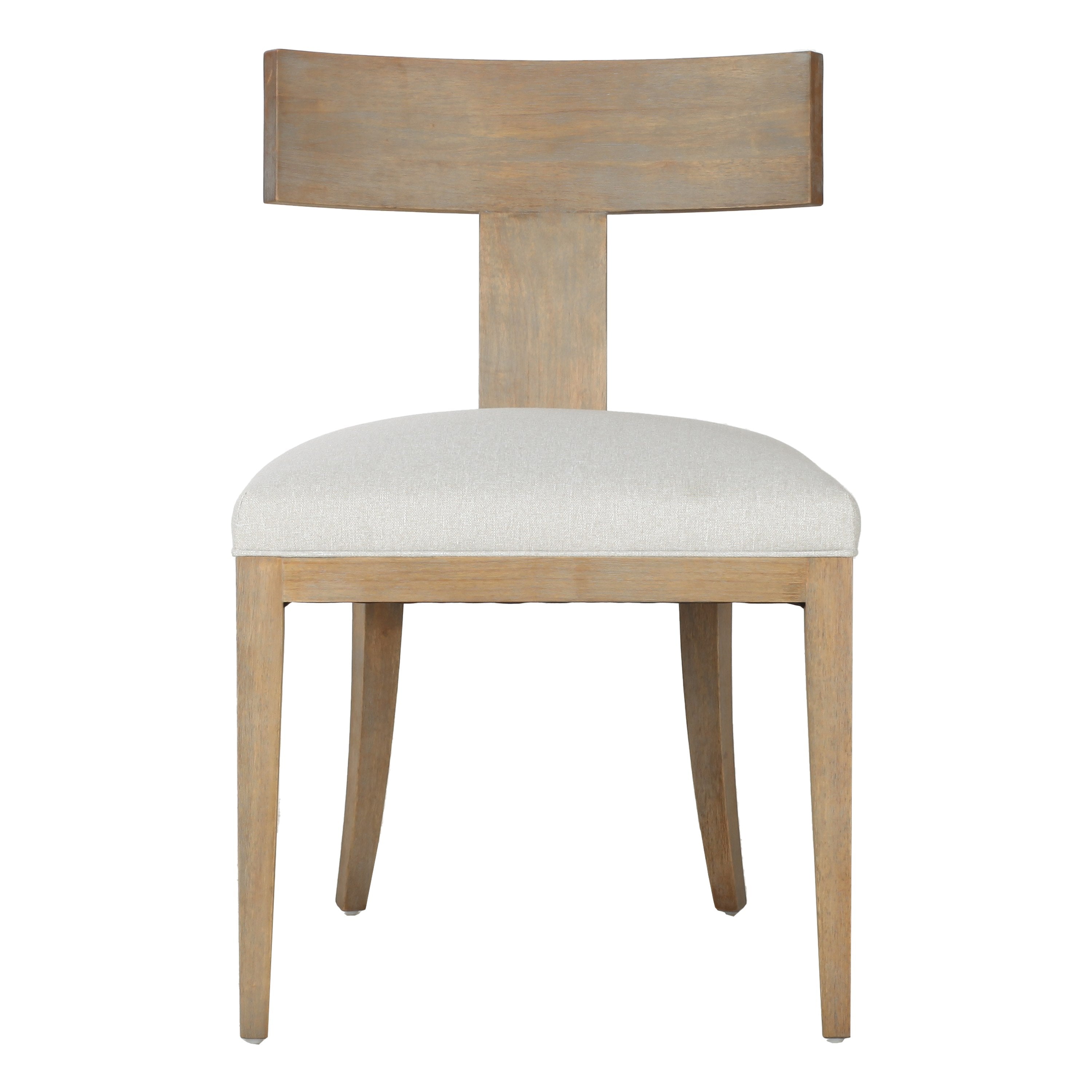 Fabien - Mid-Century Modern Beige Linen + Wood Dining Chair (Set of 2)