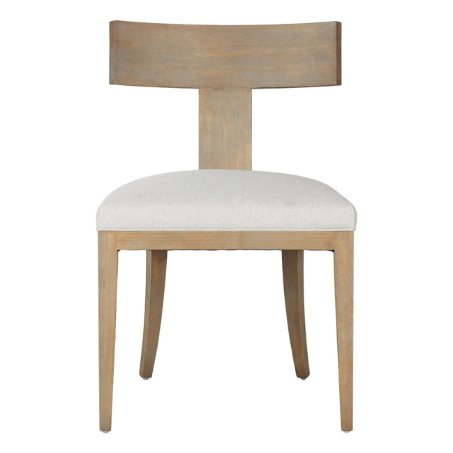 Fabien - Mid-Century Modern Beige Linen + Wood Dining Chair (Set of 2)