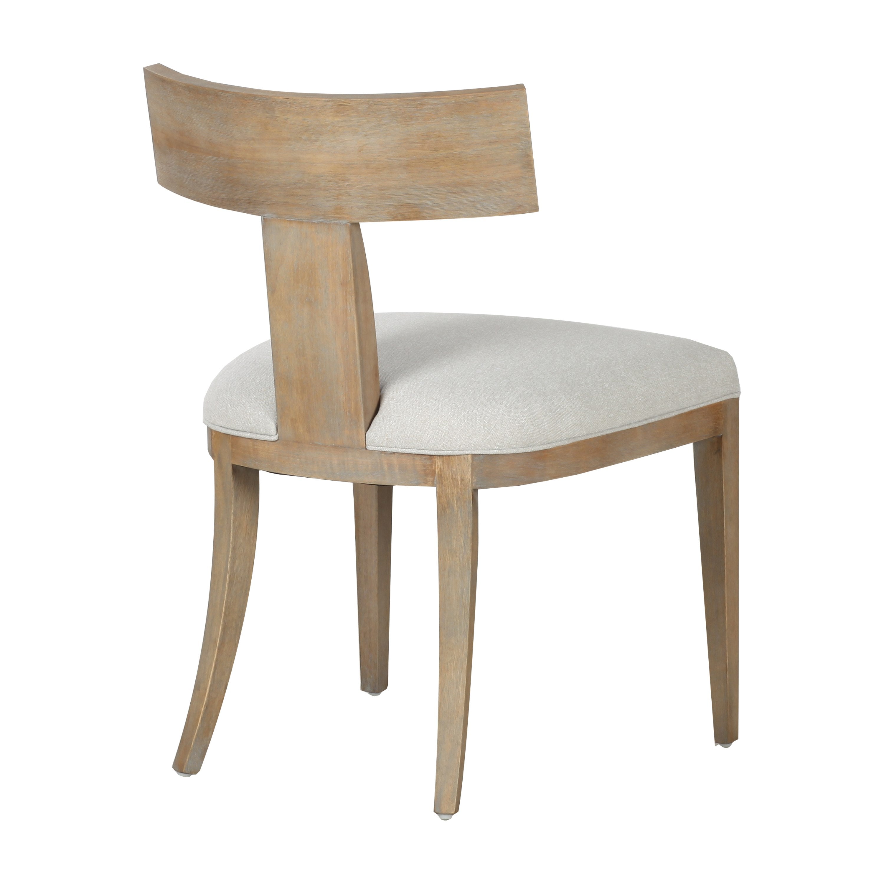 Fabien - Mid-Century Modern Beige Linen + Wood Dining Chair (Set of 2) - image 3