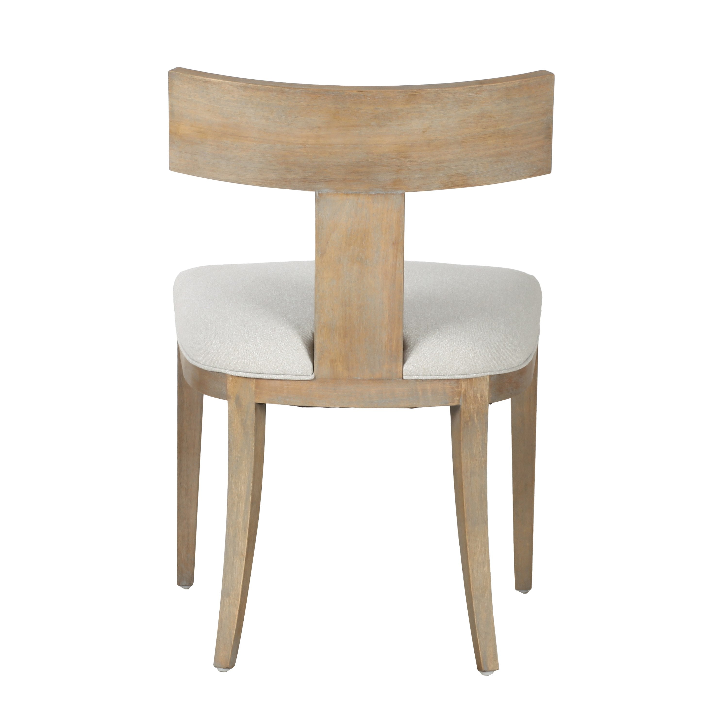 Fabien - Mid-Century Modern Beige Linen + Wood Dining Chair (Set of 2) - image 4
