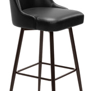 Keppel Swivel Barstool Black & Bronze