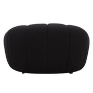 Yolonda - Modern Curved Black Fabric Chair - image 3