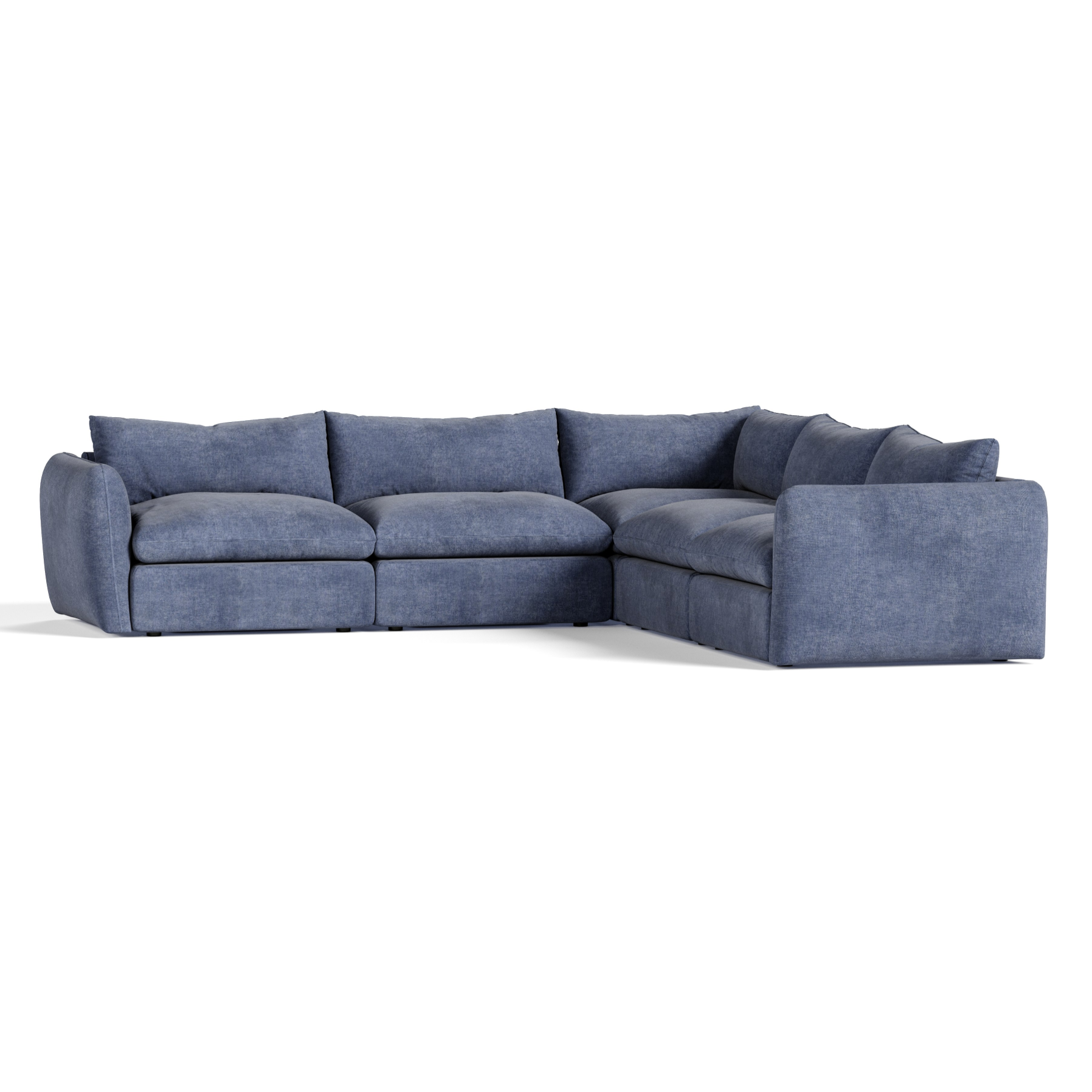 Kinsey - Modern Blue Fabric Modular Sectional Sofa-5-Piece Sectional - image 4