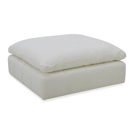 Vicki - Modern Off-White Fabric Ottoman