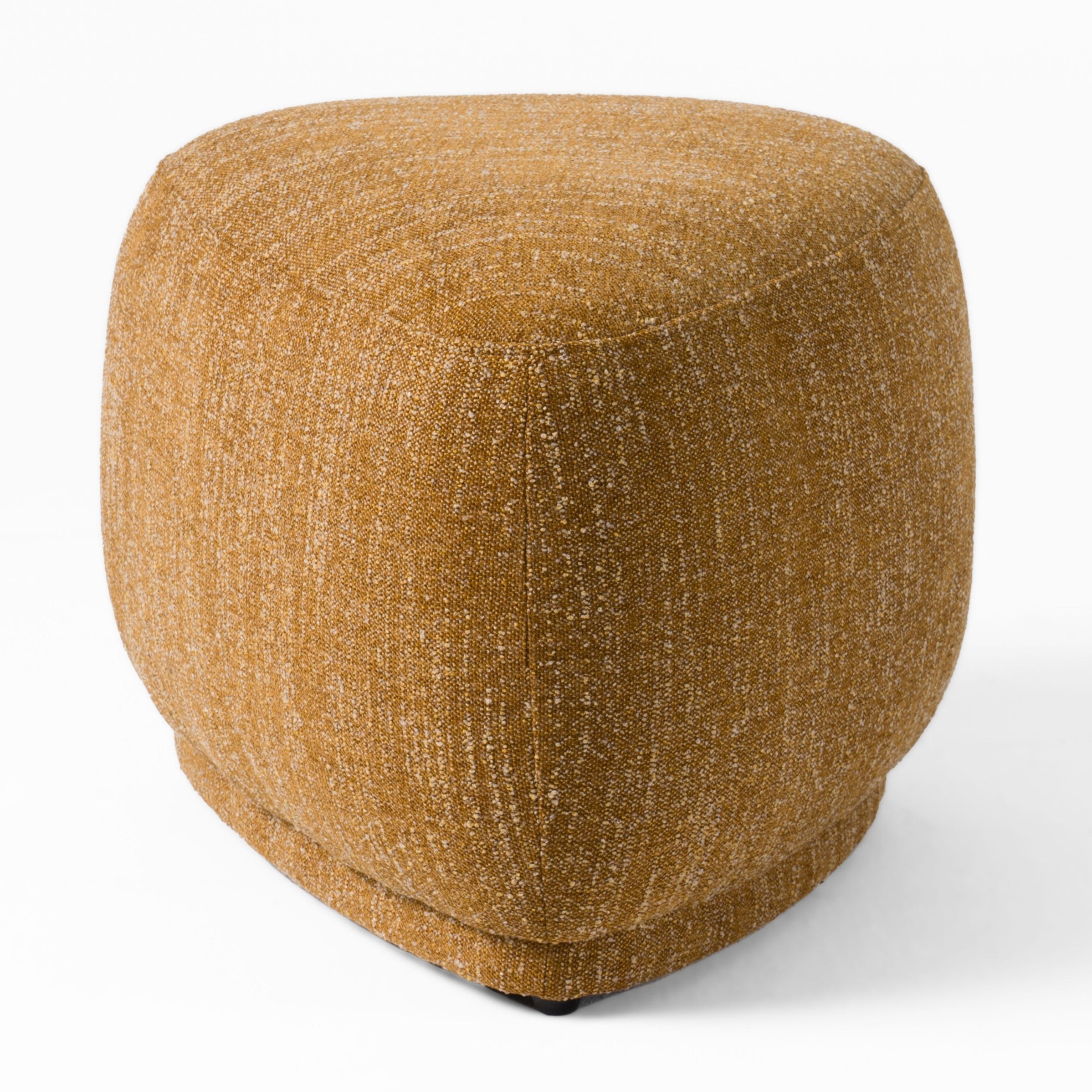 Kinsey - Modern Mustard Small River Rock Ottoman - image 4