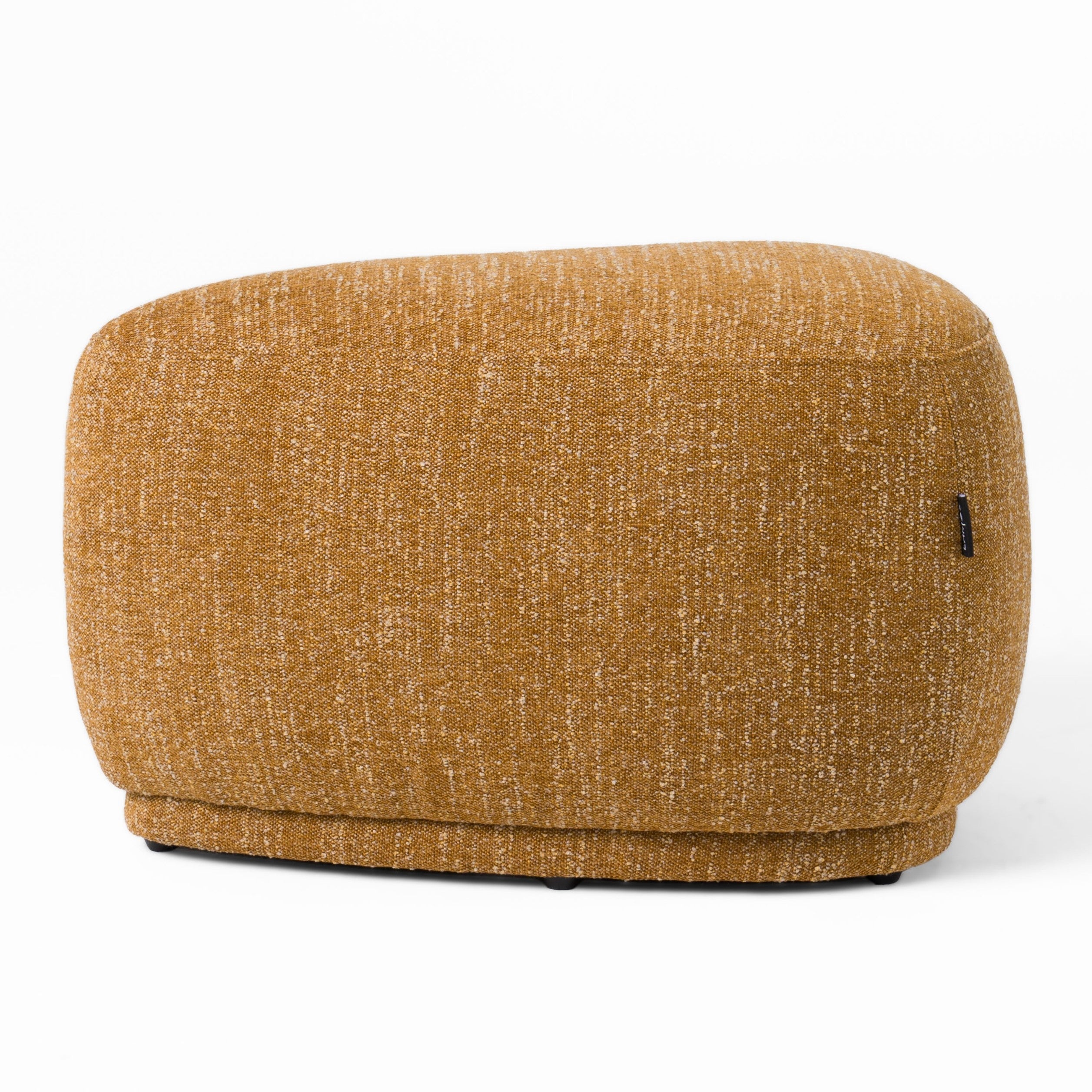 Kinsey - Modern Mustard Small River Rock Ottoman - image 2