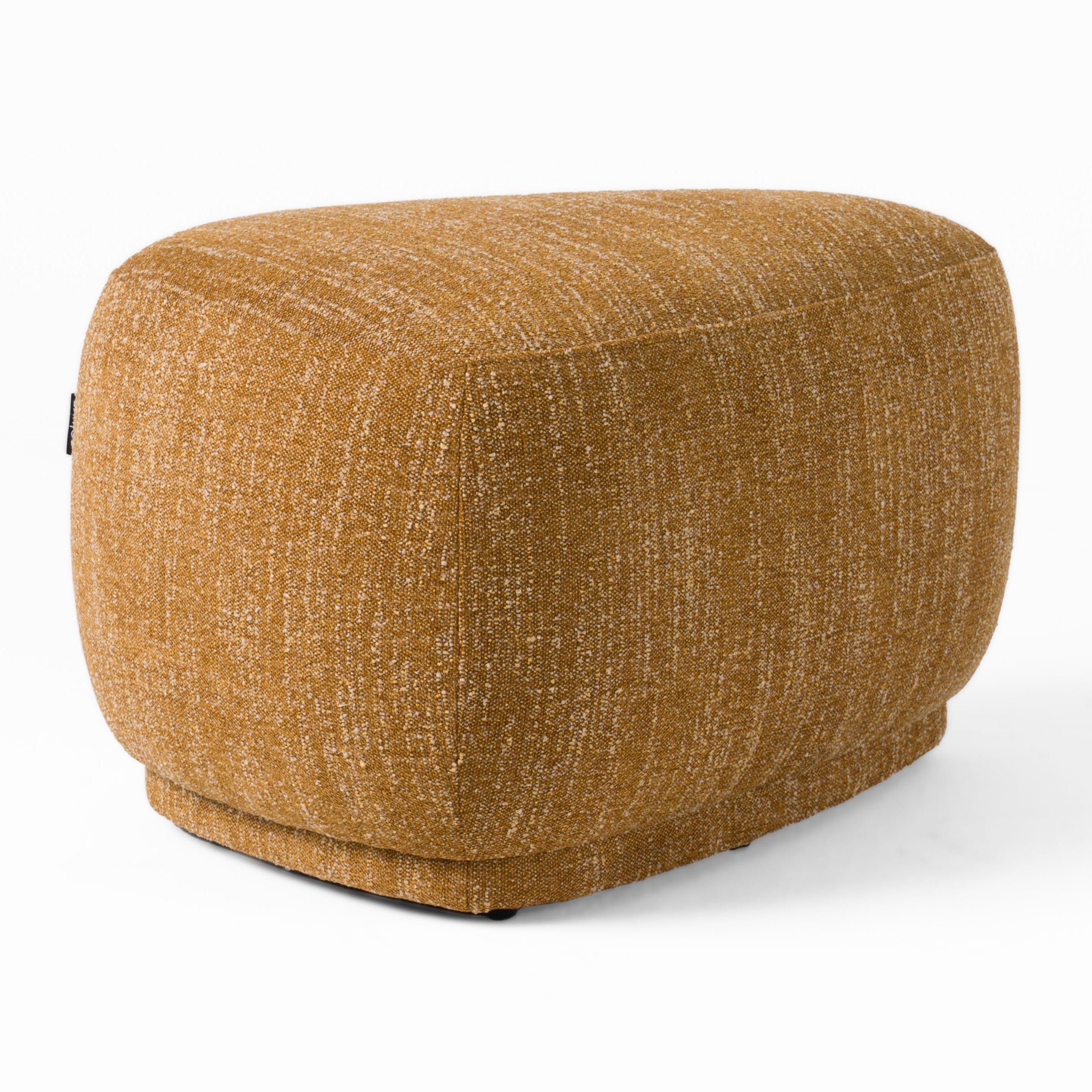 Kinsey - Modern Mustard Small River Rock Ottoman - image 5