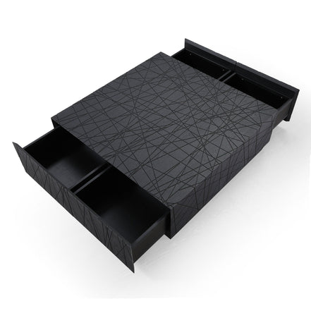 Kenda - Modern Black Oak Square Coffee Table With Storage - image 5