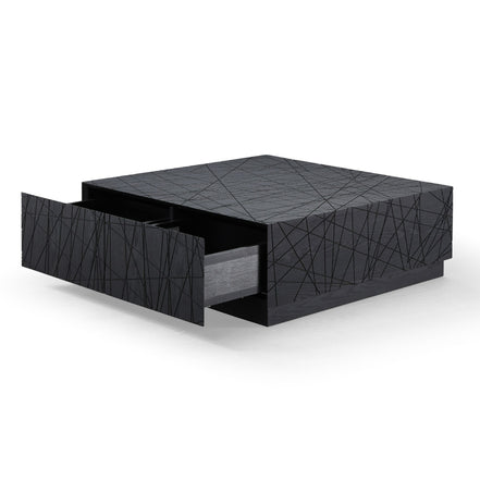 Kenda - Modern Black Oak Square Coffee Table With Storage - image 3