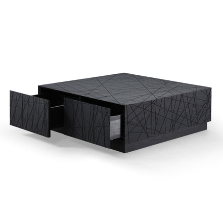 Kenda - Modern Black Oak Square Coffee Table With Storage - image 4