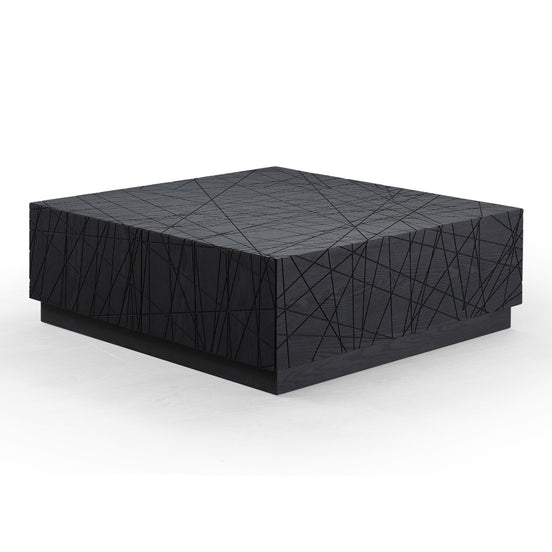 Kenda - Modern Black Oak Square Coffee Table With Storage - image 2