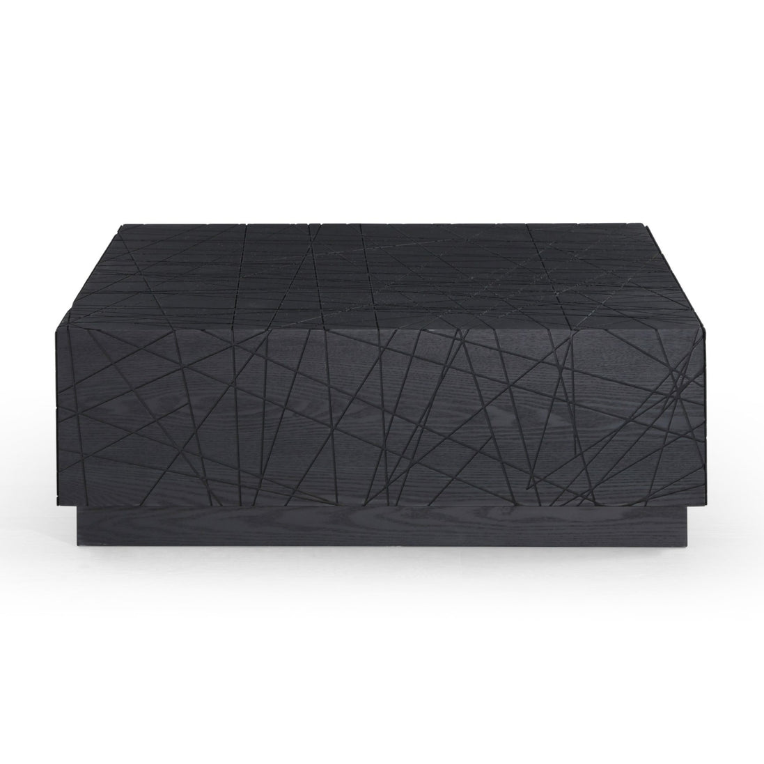 Kenda - Modern Black Oak Square Coffee Table With Storage