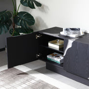 Aspen - Modern Matte Brown Ash & Silver TV Stand - image 4