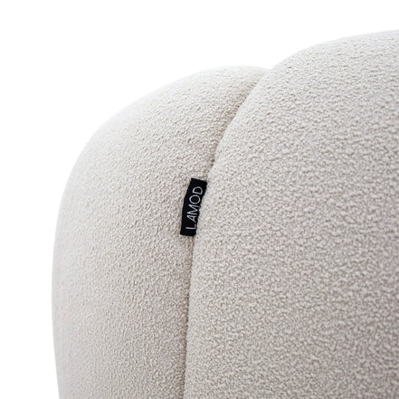 Yolonda - Modern Curved Beige Fabric Sofa - image 3