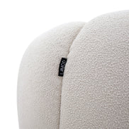 Yolonda - Modern Curved Beige Fabric Chair - image 5