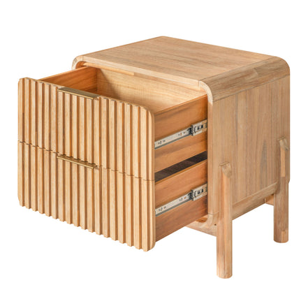 Mikala - Modern Natural Oak Nightstand - image 2