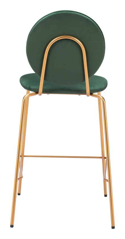 Odessa Counter Stool (Set of 2) Green & Gold