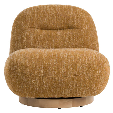 Renee - Modern Mustard Fabric Swivel Accent Chair - image 3