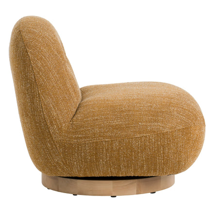 Renee - Modern Mustard Fabric Swivel Accent Chair - image 5