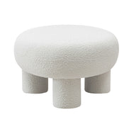 Gaynes - Modern Off-White Fabric Bench - image 2