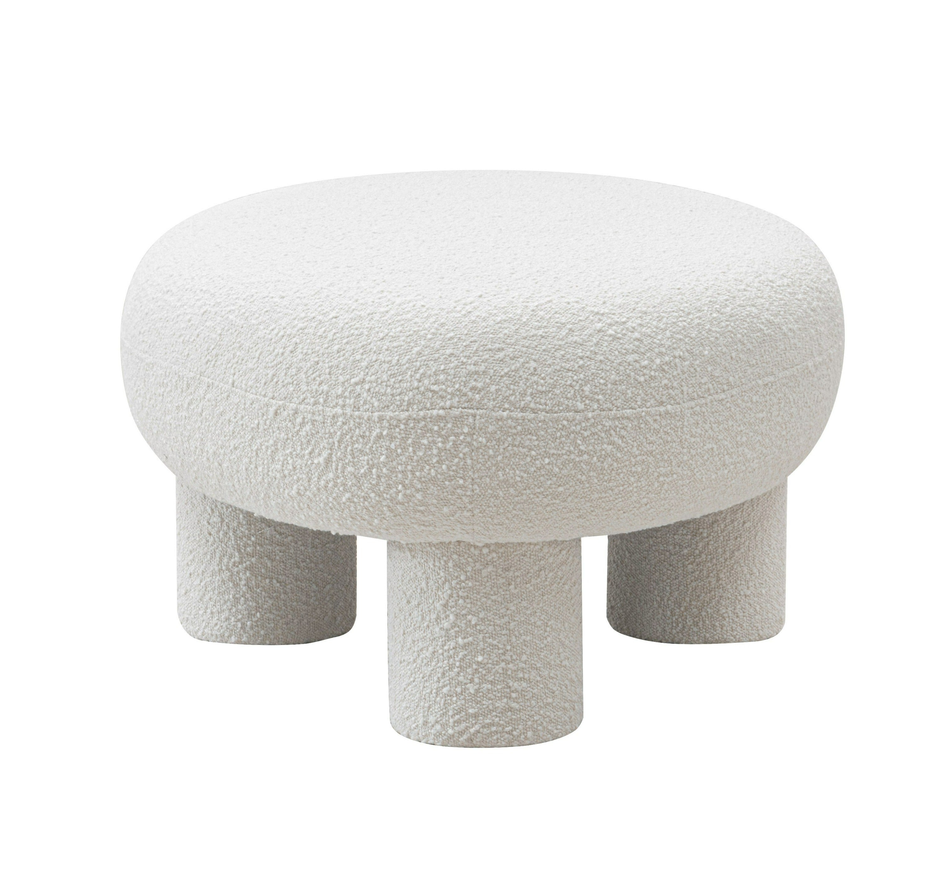Gaynes - Modern Off-White Fabric Bench - image 2