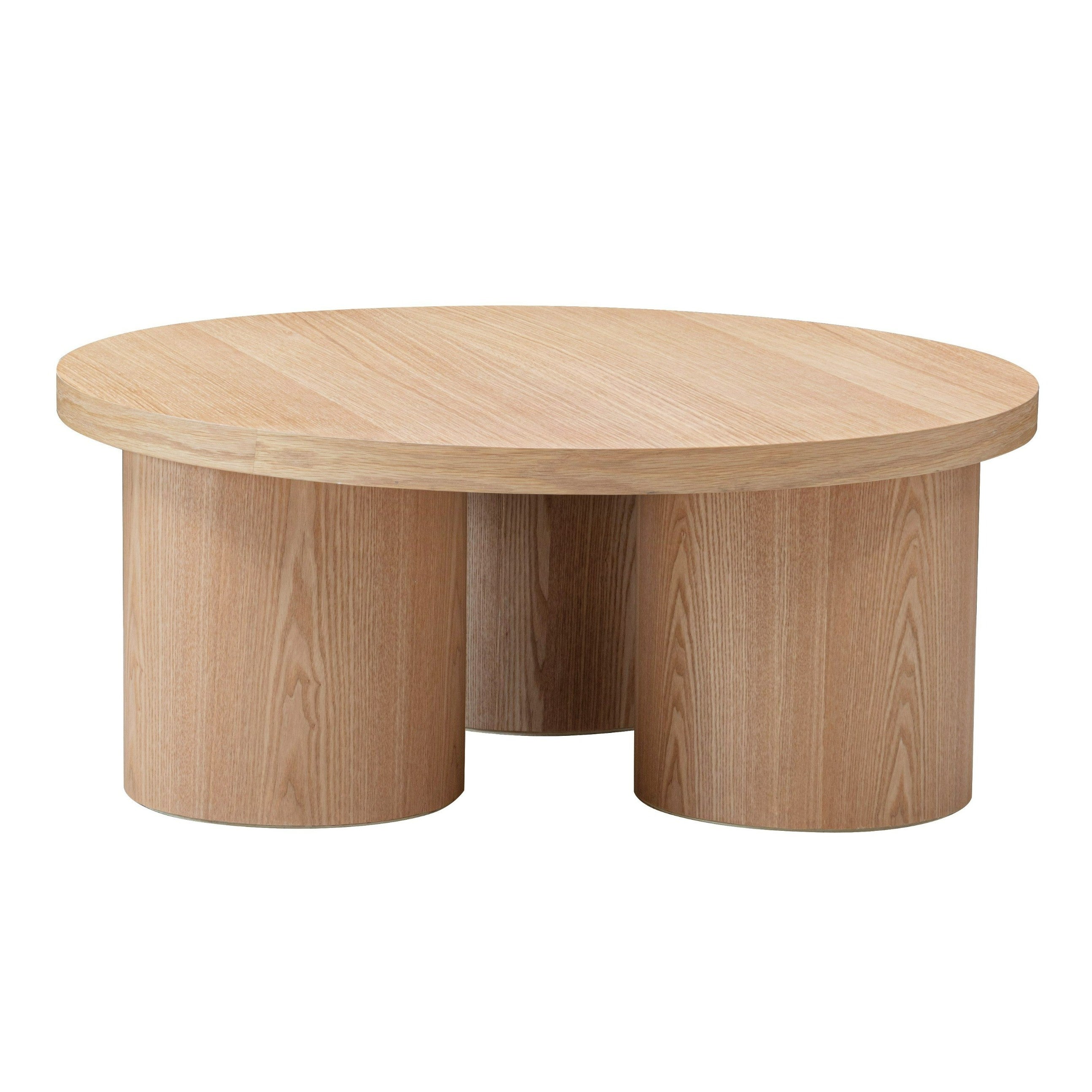 Babson - Modern Natural Oak Round Coffee Table