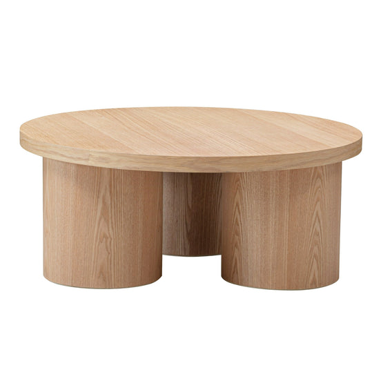 Babson - Modern Natural Oak Round Coffee Table