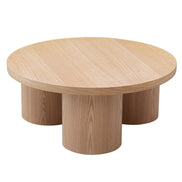 Babson - Modern Natural Oak Round Coffee Table - image 2