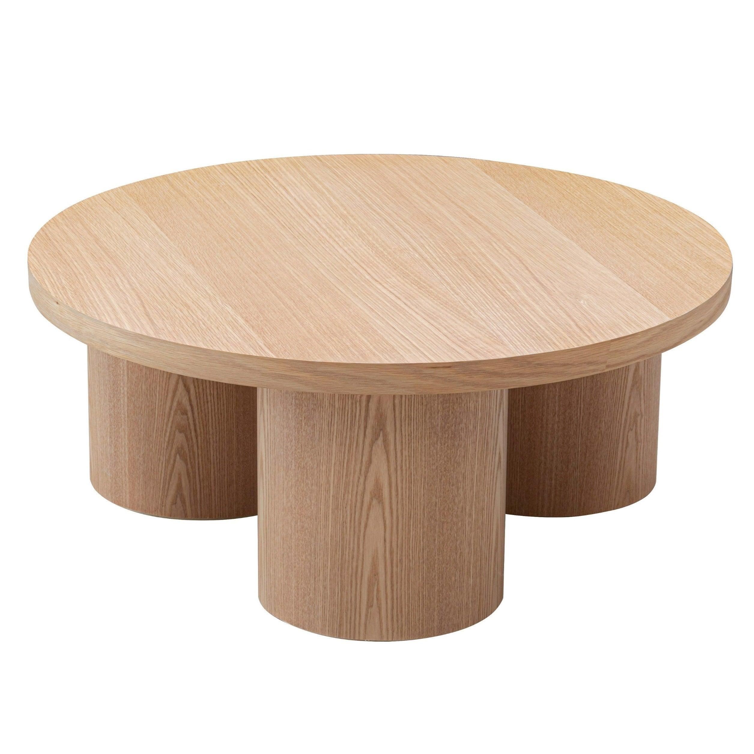 Babson - Modern Natural Oak Round Coffee Table - image 2