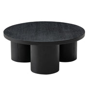 Babson - Modern Black Oak Round Coffee Table - image 2