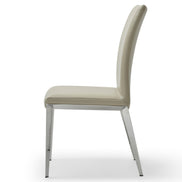 Taryn - Modern Light Grey + Stainless Steel Dining Chair (Set of 2)