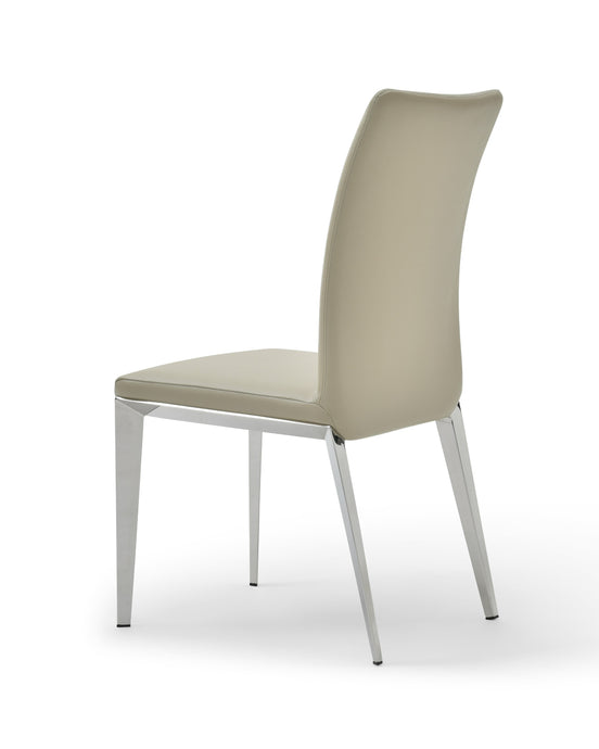 Taryn - Modern Light Grey + Stainless Steel Dining Chair (Set of 2) - image 2