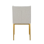 Mimi - Modern Light Grey Fabric + Antique Brass Dining Chair (Set of 2) - image 2