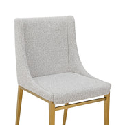 Mimi - Modern Light Grey Fabric + Antique Brass Dining Chair (Set of 2) - image 3