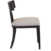Fabien - Mid-Century Modern Beige Linen + Black Walnut Dining Chair (Set of 2) - image 2