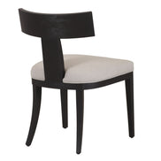 Fabien - Mid-Century Modern Beige Linen + Black Walnut Dining Chair (Set of 2) - image 3