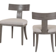 Fabien - Mid-Century Modern Beige Linen + Grey Wash Dining Chair (Set of 2) - image 4