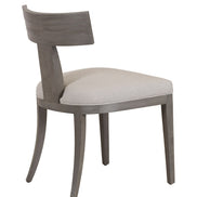 Fabien - Mid-Century Modern Beige Linen + Grey Wash Dining Chair (Set of 2) - image 2