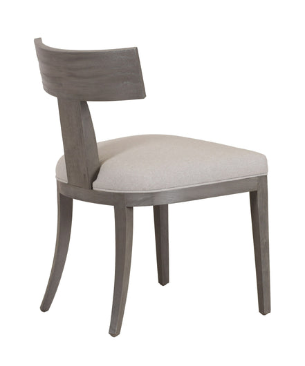 Fabien - Mid-Century Modern Beige Linen + Grey Wash Dining Chair (Set of 2) - image 2