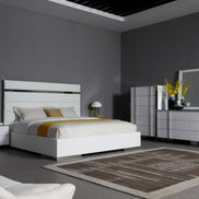 Cartier - Modern White + Stainless Steel Dresser