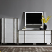 Cartier - Modern White + Stainless Steel Chest