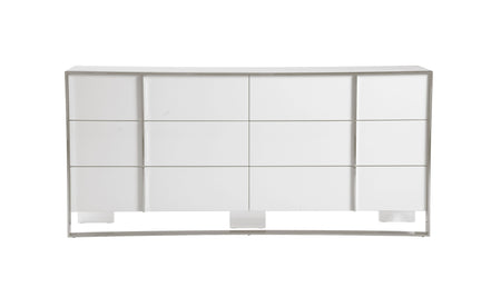 Cartier - Modern White + Stainless Steel Dresser - image 4