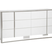 Cartier - Modern White + Stainless Steel Dresser - image 5
