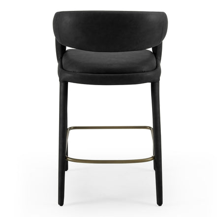 Faerron - Modern Black Leatherette Counter Chair - image 3