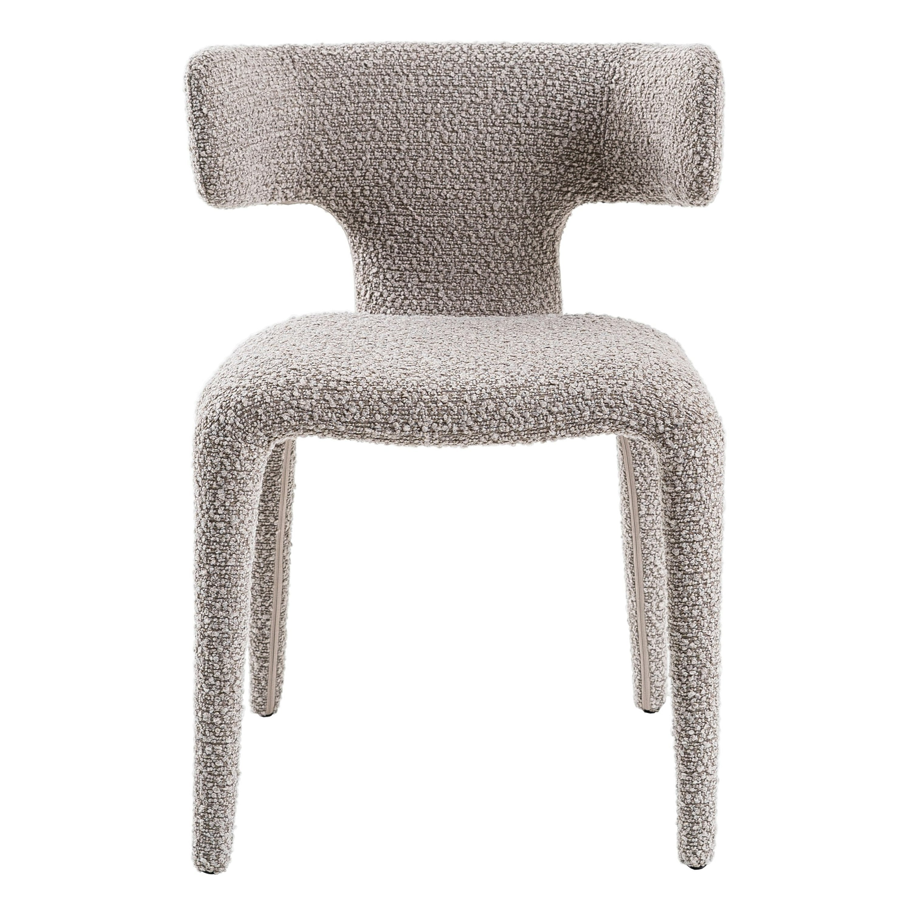 Saehee - Modern Light Grey Fabric Dining Chair
