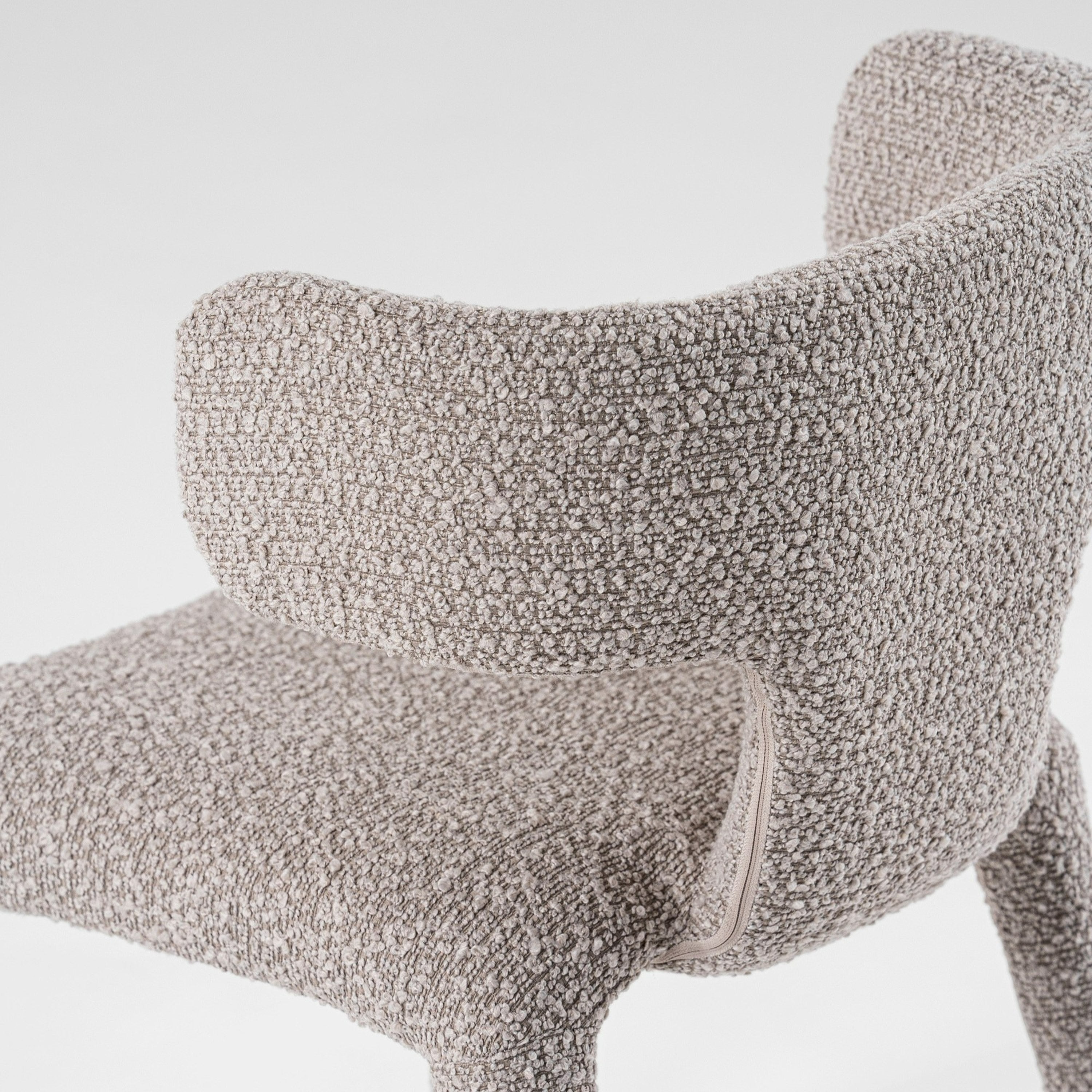 Saehee - Modern Light Grey Fabric Dining Chair - image 3