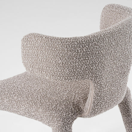 Saehee - Modern Light Grey Fabric Dining Chair - image 3