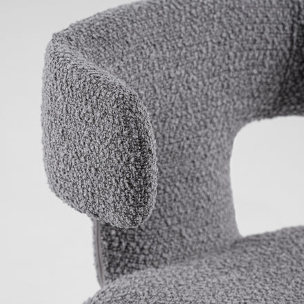 Saehee - Modern Grey Fabric Dining Chair - image 5